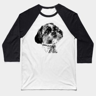 Shih Tzu pen and ink art Baseball T-Shirt